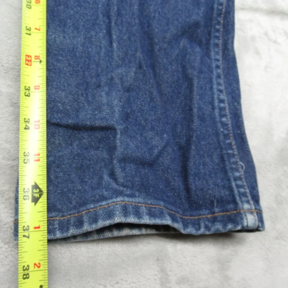 Wrangler FR Jeans Mens 32x37 Dark Wash Denim Flame Resistant Relaxed Fit Bootcut